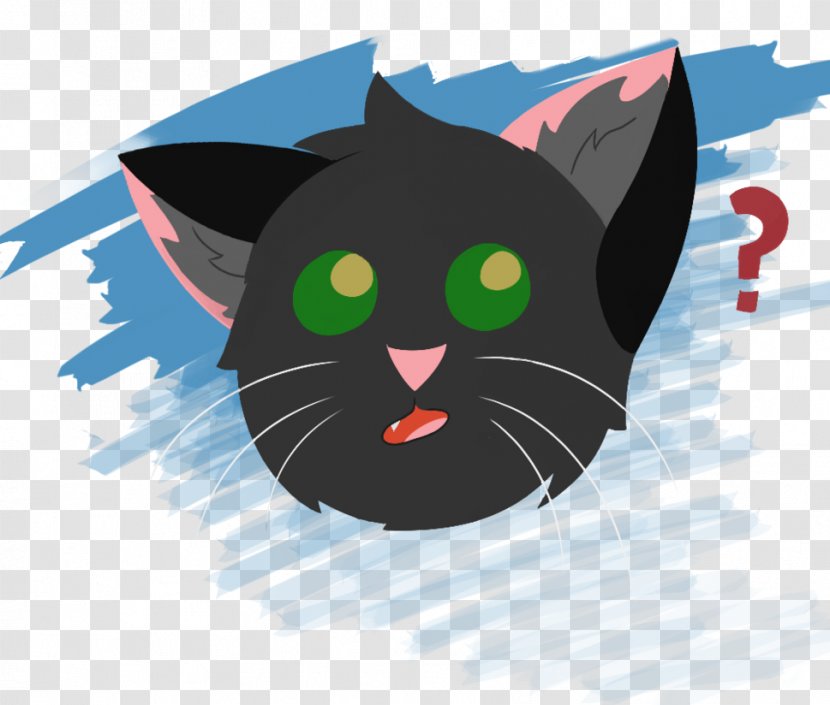 Black Cat Kitten Whiskers Domestic Short-haired - Cartoon Transparent PNG