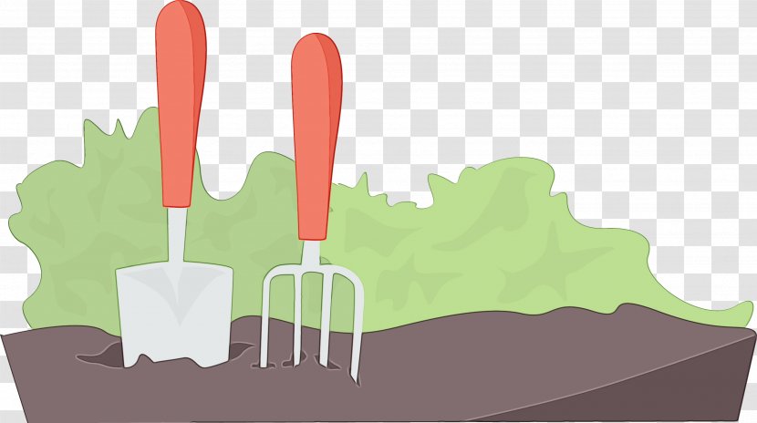 Watercolor Garden - Lawn - Animation Shovel Transparent PNG