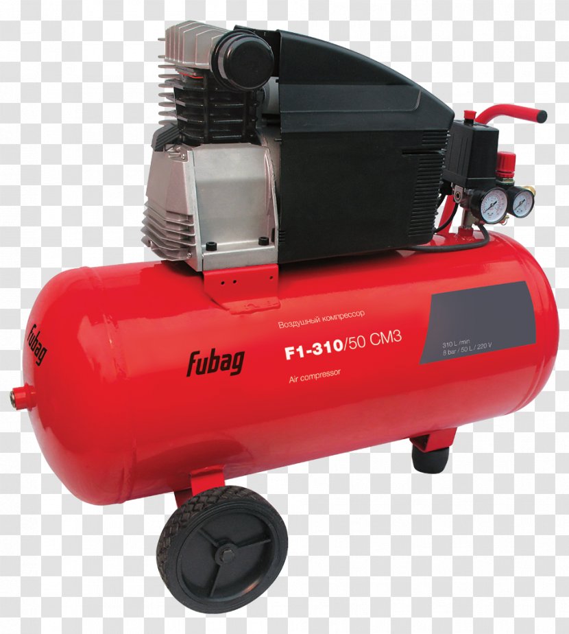 Reciprocating Compressor Fubag Винтовой воздушный компрессор Compressed Air - Formula 1 Transparent PNG
