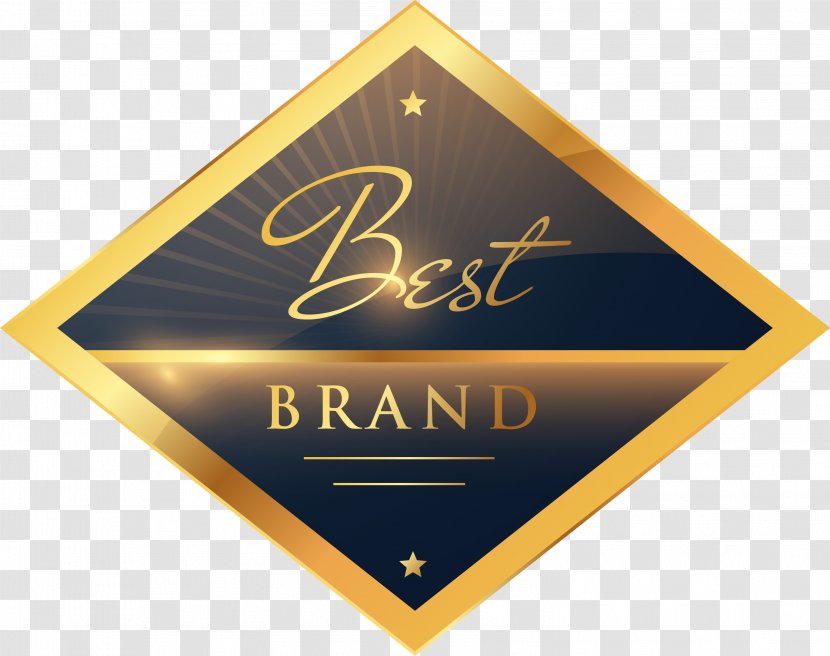 Metal - Brand - Vector Hand Painted Gold Label Transparent PNG