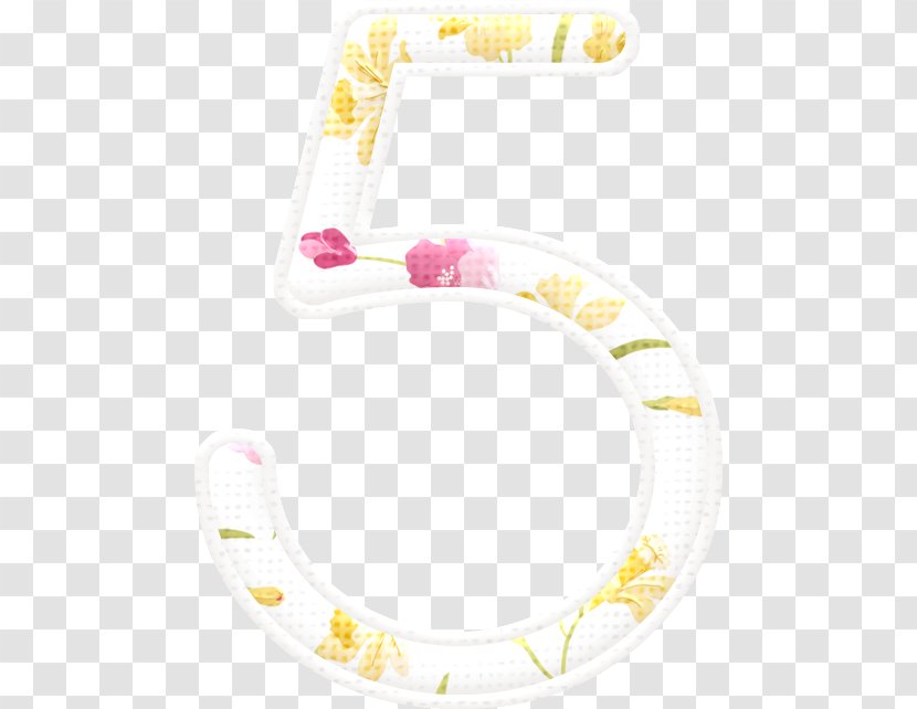 Flower Numerical Digit Pattern - Number 5 Transparent PNG