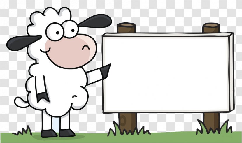 Cotswold Sheep Cartoon Wool - Livestock - Lamb Billboard Transparent PNG