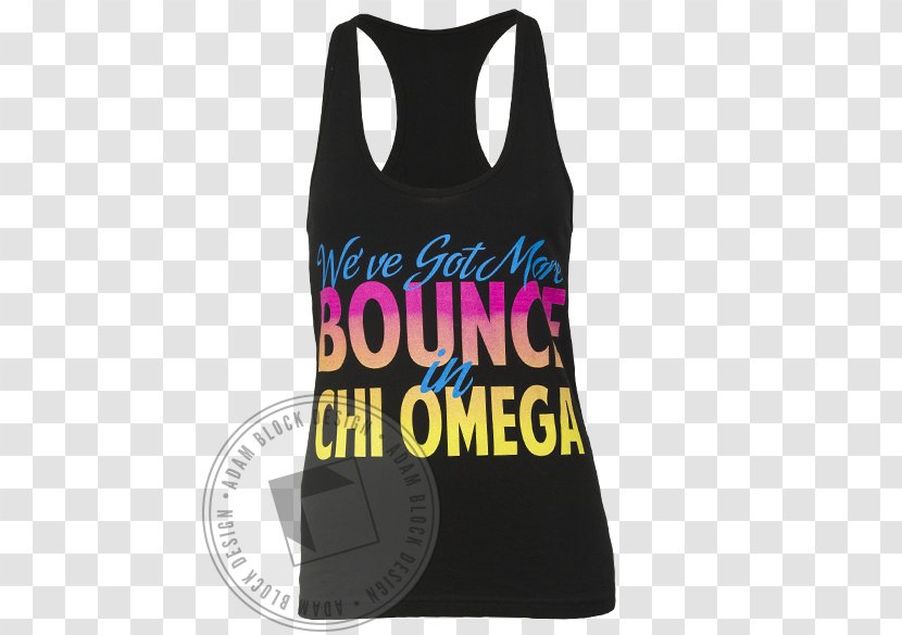 Gilets T-shirt Sleeveless Shirt Font - Chi Omega Transparent PNG