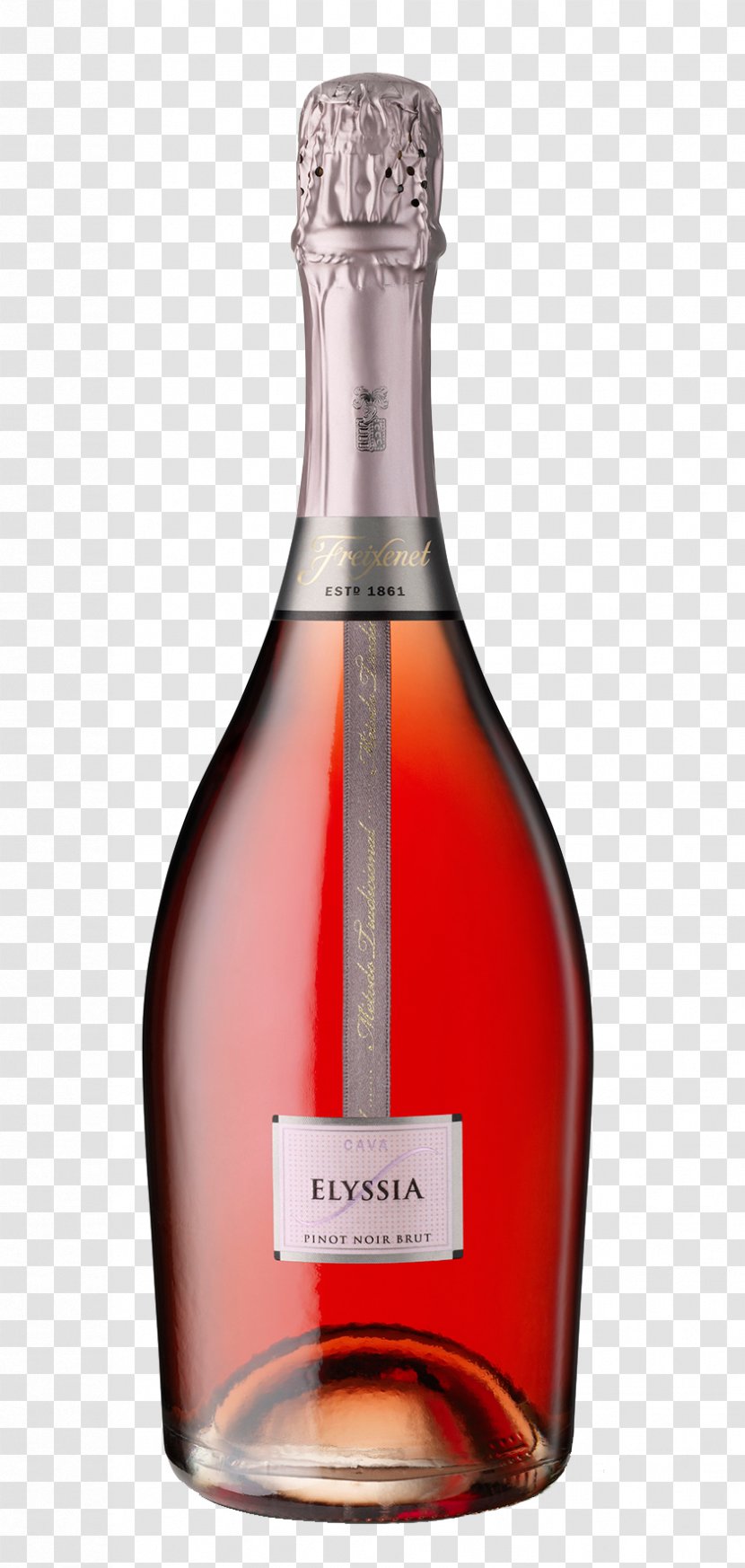 Freixenet Cava DO Pinot Noir Rosé Sparkling Wine - Bottle - Rose Transparent PNG