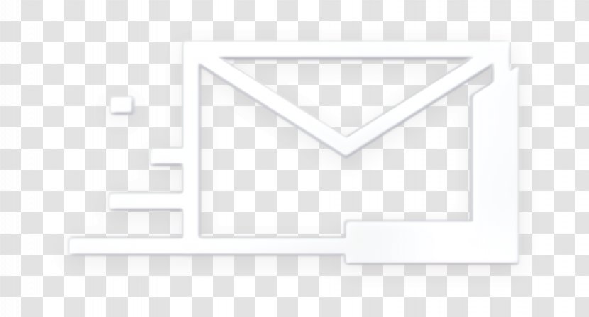 Message Icon Moving - Blackandwhite - Symbol Transparent PNG
