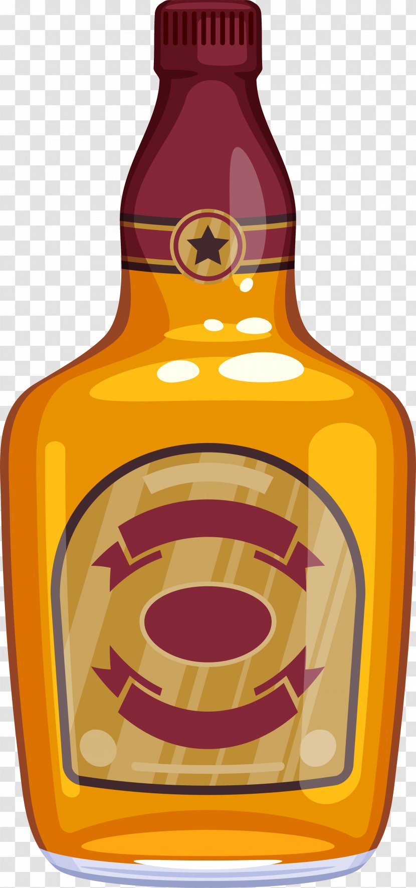 Whisky Beer Liqueur Glass Bottle - Golden Delicious Transparent PNG