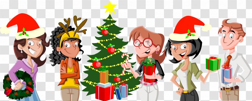 Christmas Tree Santa Claus Illustration Day Ornament - Decoration Transparent PNG