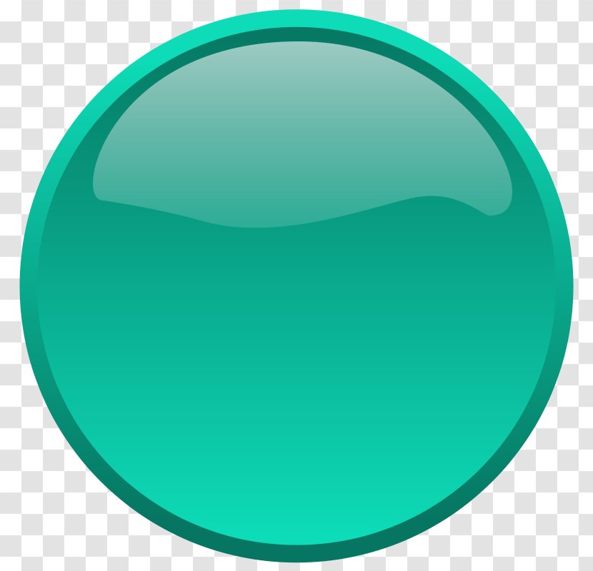 Clip Art Push-button - Turquoise - Button Transparent PNG