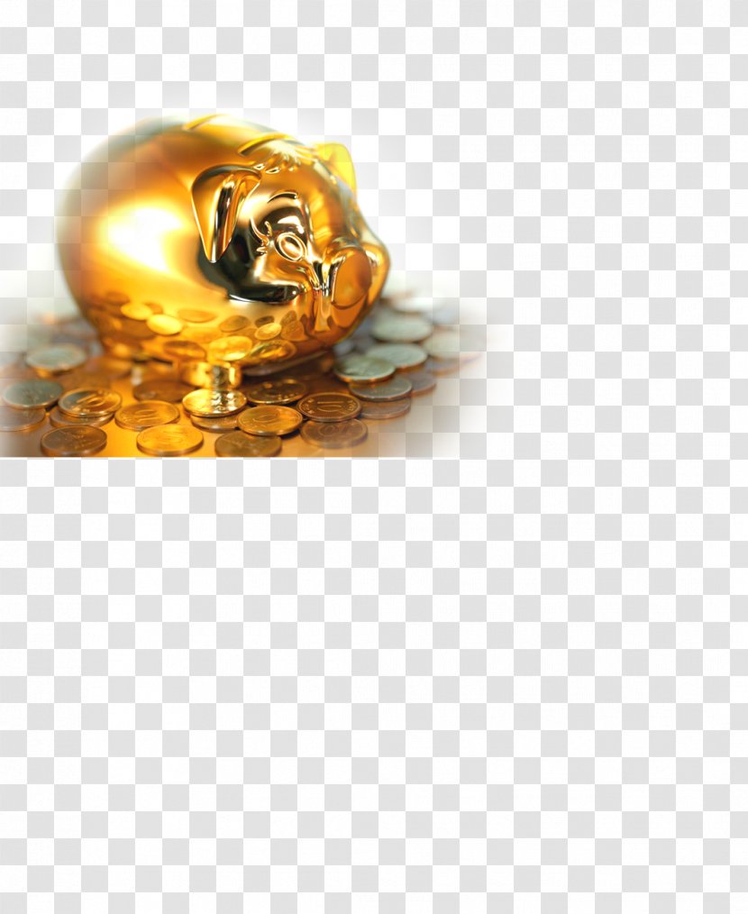Domestic Pig Saving Piggy Bank - Google Images - Golden And Coins Scattered On The Ground Transparent PNG