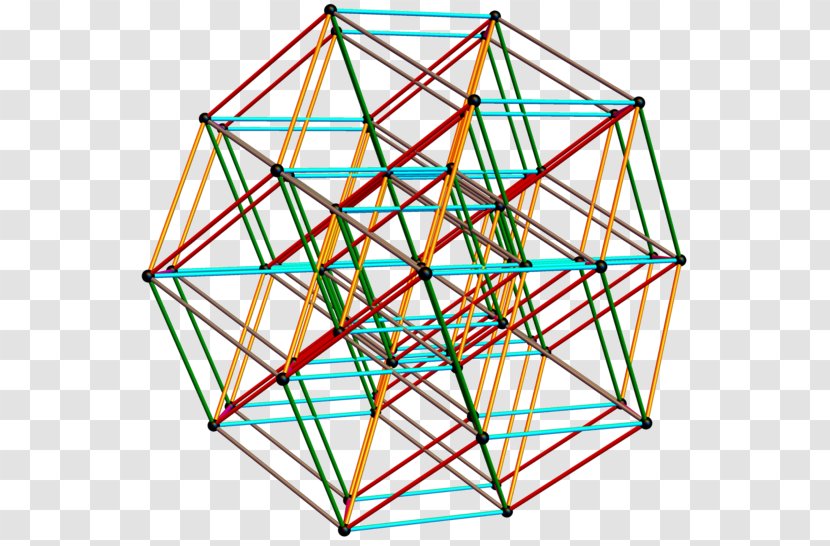 6-cube Hypercube Six-dimensional Space - Structure - Cube Transparent PNG