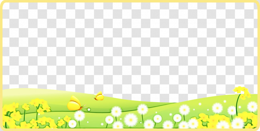 Green Yellow Line Leaf Grass Transparent PNG