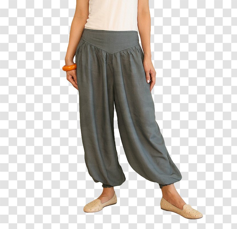Waist Harem Pants Wide-leg Jeans Parachute - Sagging - Woman Transparent PNG