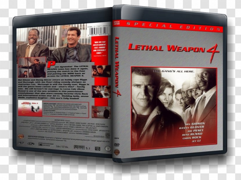 Detective Ng Lethal Weapon DVD Cover Art Blu-ray Disc - Poster Transparent PNG