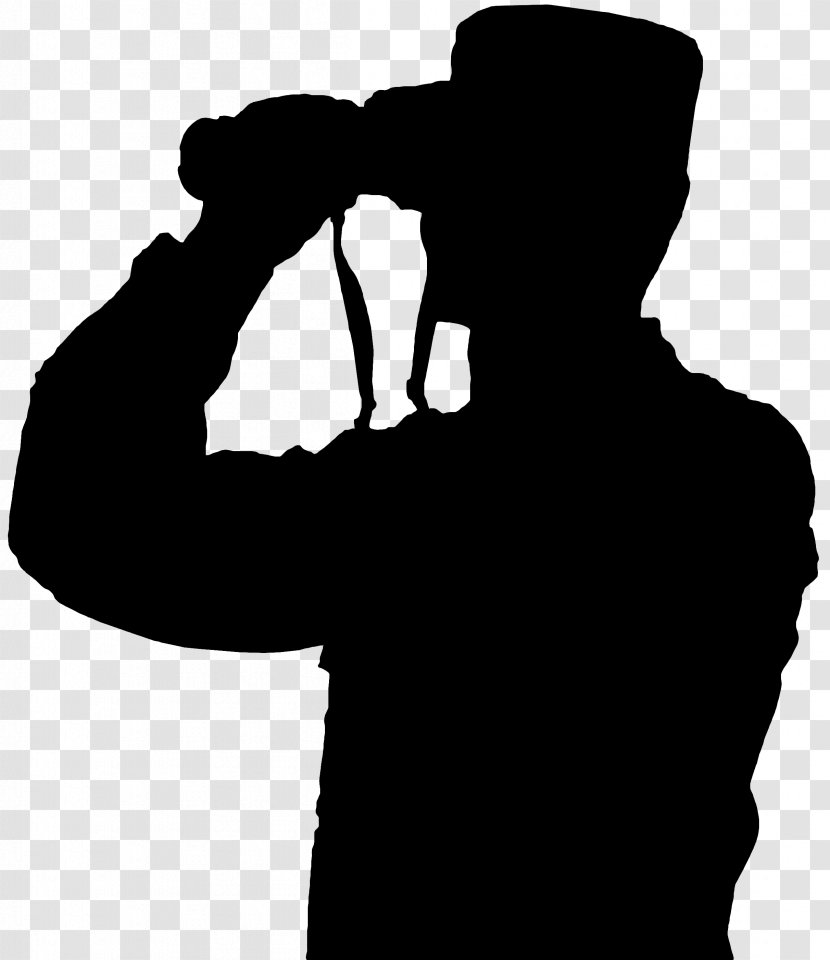 Silhouette Binoculars Clip Art - Hand - Military Man Transparent PNG