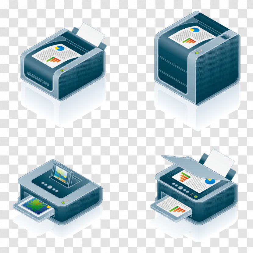 Computer Hardware Stock Photography Photocopier Icon - Blue Printer Creative Collection Transparent PNG