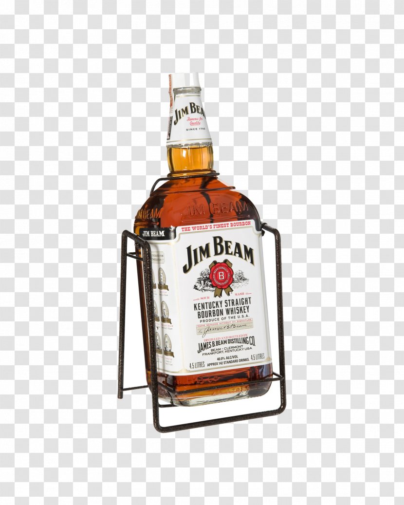 Bourbon Whiskey Distilled Beverage Jim Beam White Label Premium - Johnnie Walker Transparent PNG