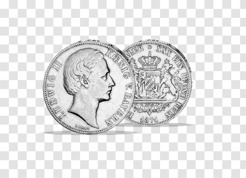 Coin Silver Vereinsthaler Ludwig II Of Bavaria - Ii Transparent PNG