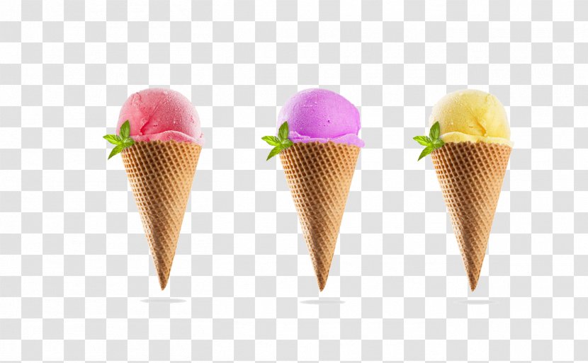 Ice Cream Cone Gelato Coffee - Frozen Dessert - Delicious Cones Transparent PNG