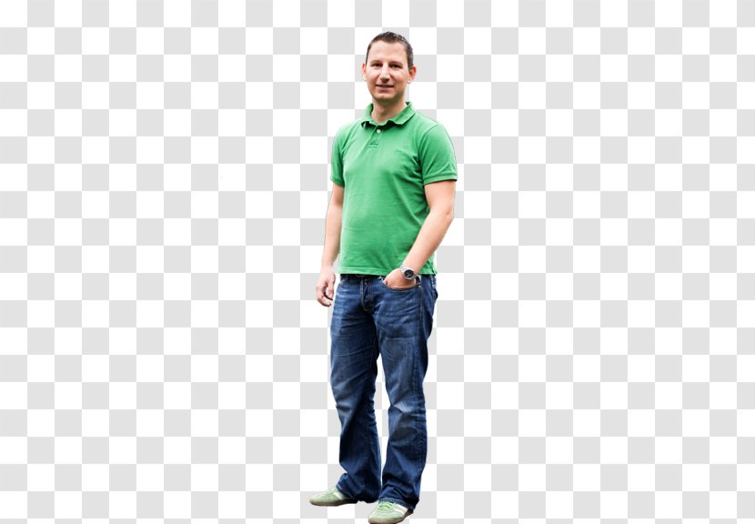 Jeans T-shirt Green Sleeve - T Shirt - Young Man Transparent PNG