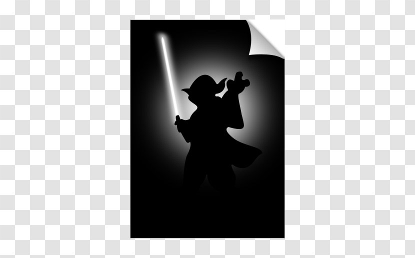 Yoda Silhouette Palpatine Black And White - Joint Transparent PNG