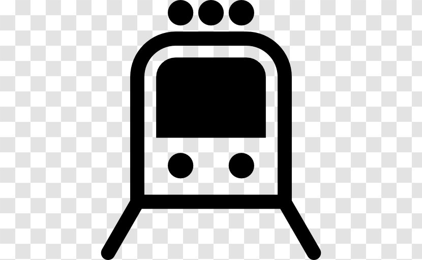 Train Tram Rail Transport Rapid Transit - Black And White Transparent PNG