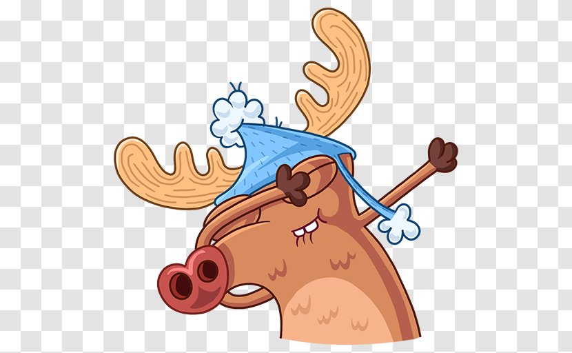 Reindeer Moose Sticker Clip Art - Flower Transparent PNG