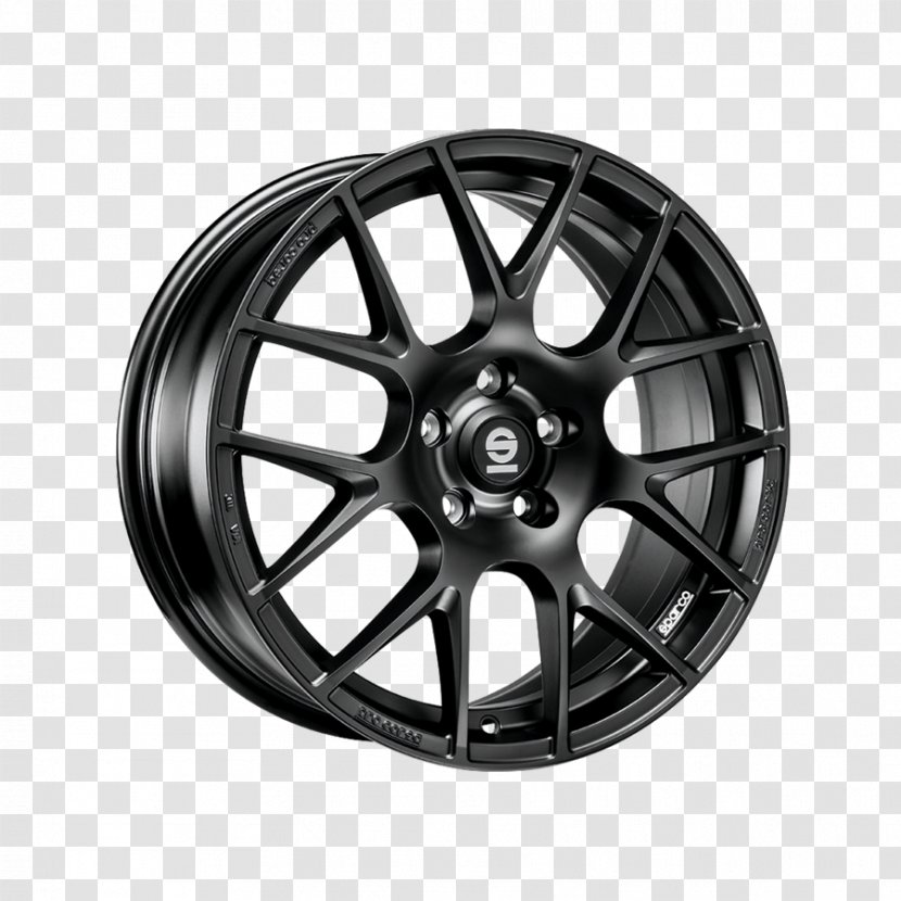 Car Opel Corsa Alloy Wheel Rim Sparco - Black And White Transparent PNG