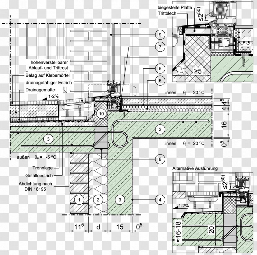 Technical Drawing Balcony DETAIL Masonry Veneer Window - Structure Transparent PNG