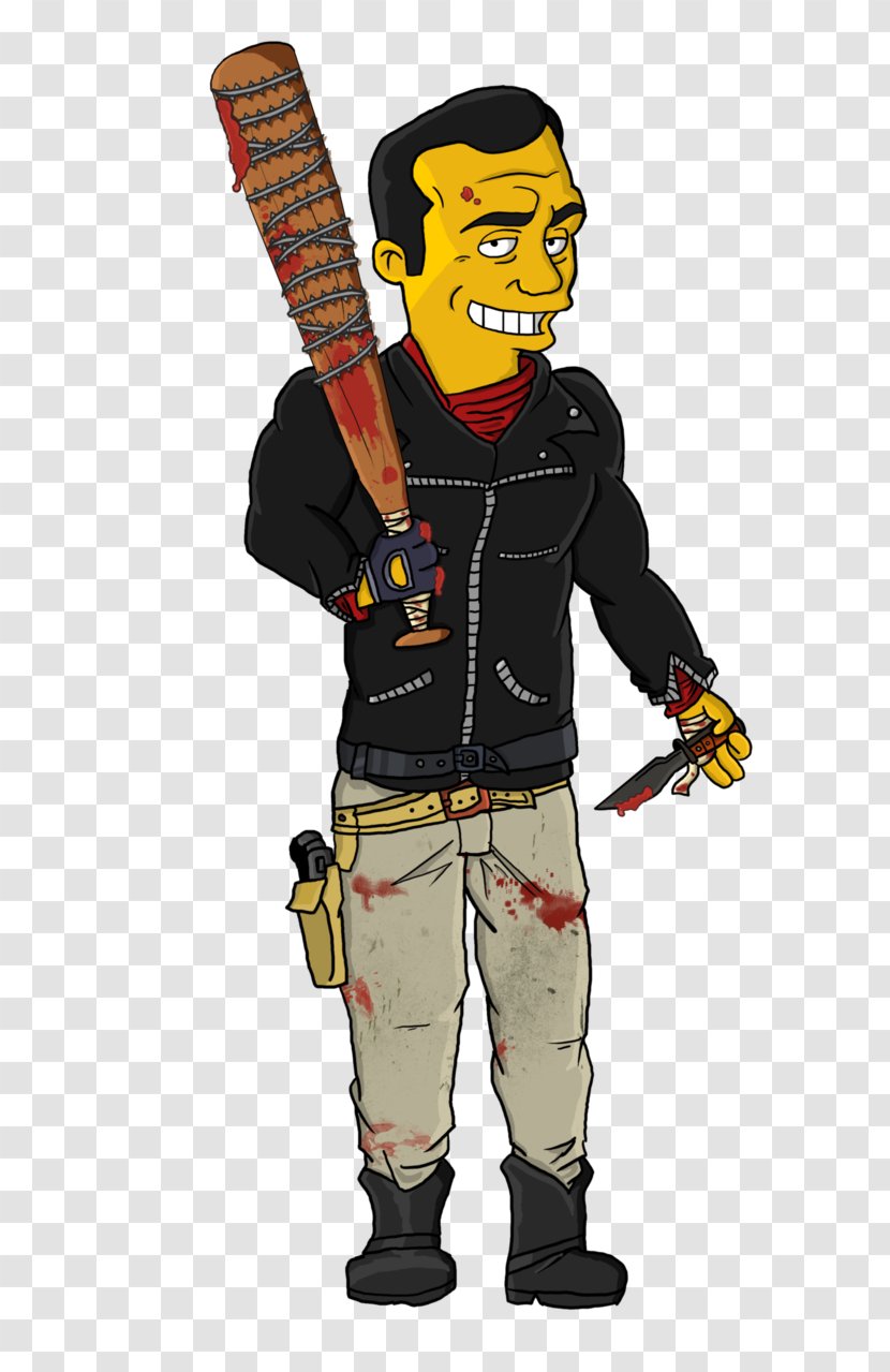Negan Drawing Art Character - Jeffrey Dean Morgan - The Simpsons Movie Transparent PNG