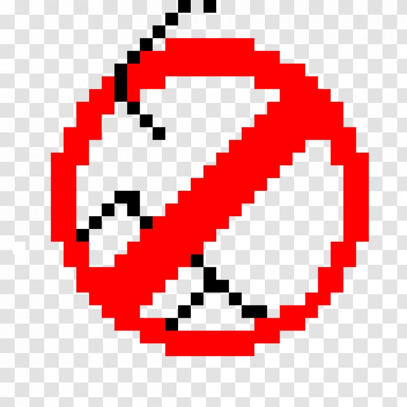 Bead Pixel Art Stock Illustration - Red - Ghostbusters Pattern Transparent PNG