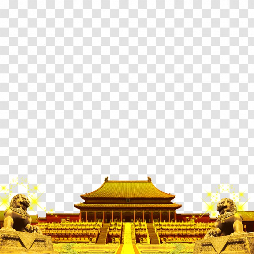 Tiananmen Square Forbidden City Hall Of Supreme Harmony Building - Beijing - Golden Palace Transparent PNG