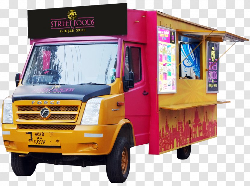 Commercial Vehicle Vegetarian Cuisine Indian Vada Food Truck Transparent PNG