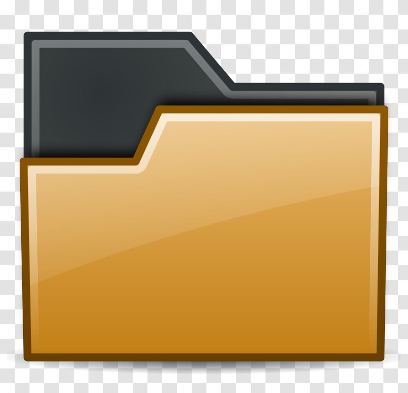 Clip Art Openclipart Directory - Orange - Folder Transparent PNG