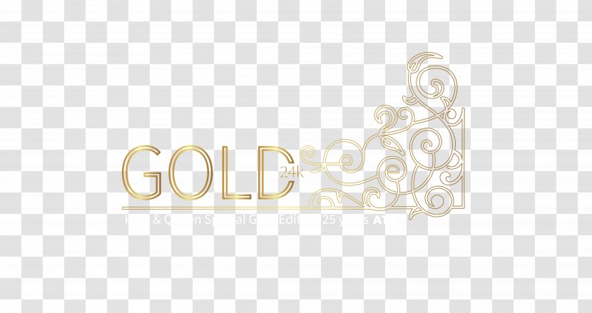 Logo Brand Font Line - White - 24 Carat Gold Powder Transparent PNG
