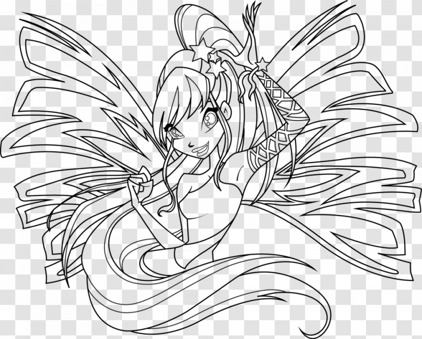 Stella Bloom Flora Musa Winx Club: Believix In You - Flower - Simple Wings Coloring Pages Transparent PNG