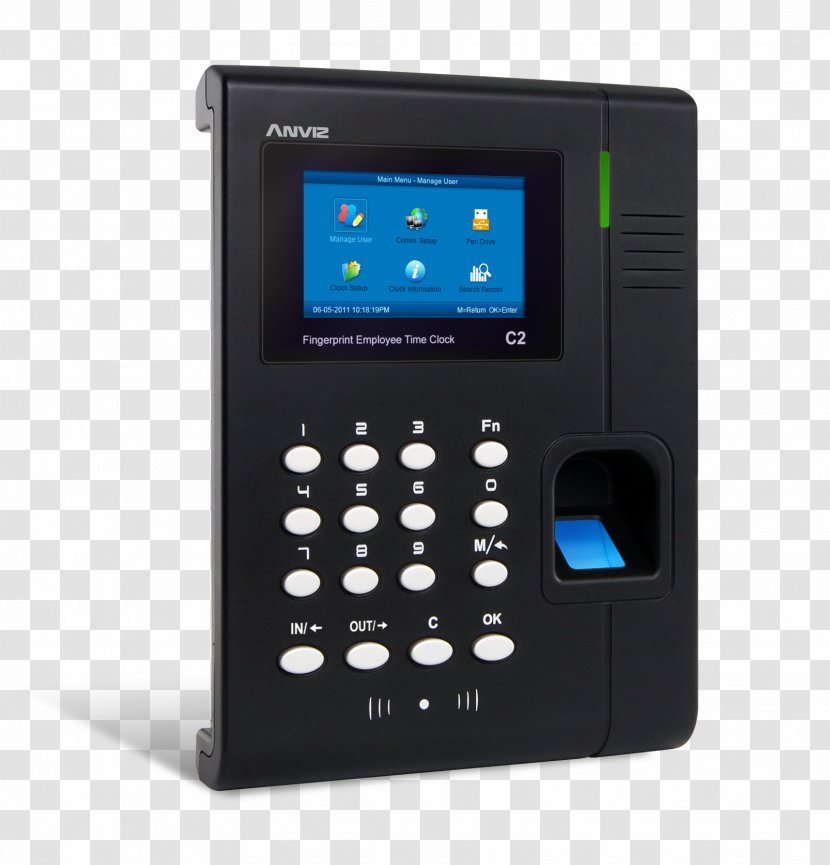 Time And Attendance Fingerprint & Clocks Access Control Biometrics - Digit - Computer Transparent PNG