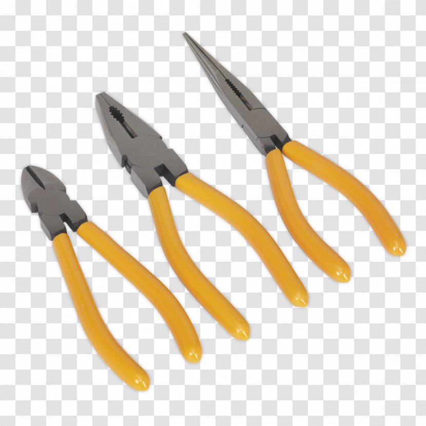 Diagonal Pliers Sealey Set 3pc Tool - Linemans Transparent PNG