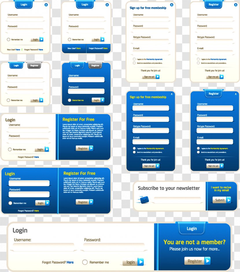Web Design Form Page Flat - Online Advertising Transparent PNG