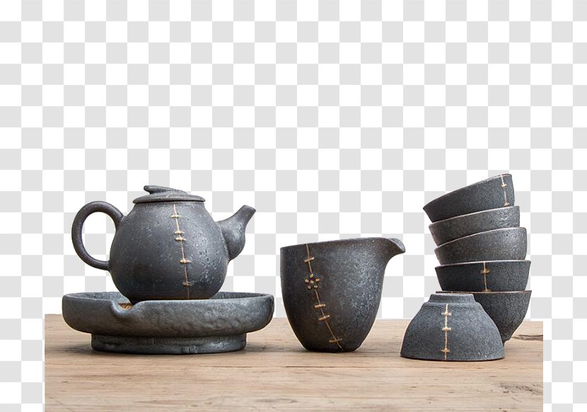 Coffee Cup Teaware Porcelain - Teapot - Spot Iron Tea Set Transparent PNG