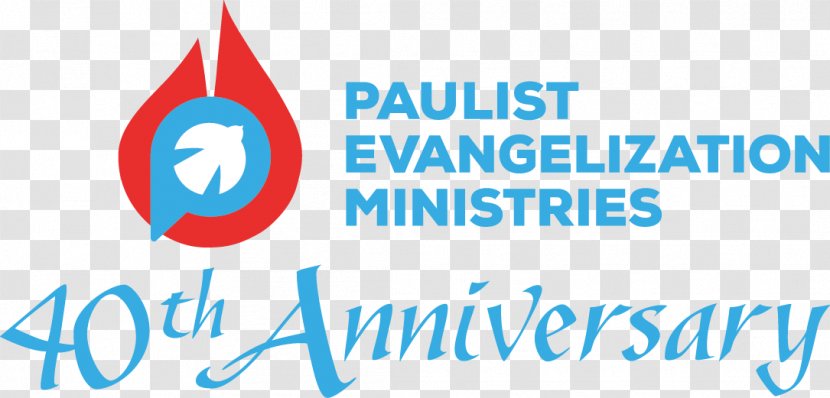 Paulist Evangelization Ministries Logo Catholic Catechesis Evangelism - Blue - 40 Anniversary Transparent PNG