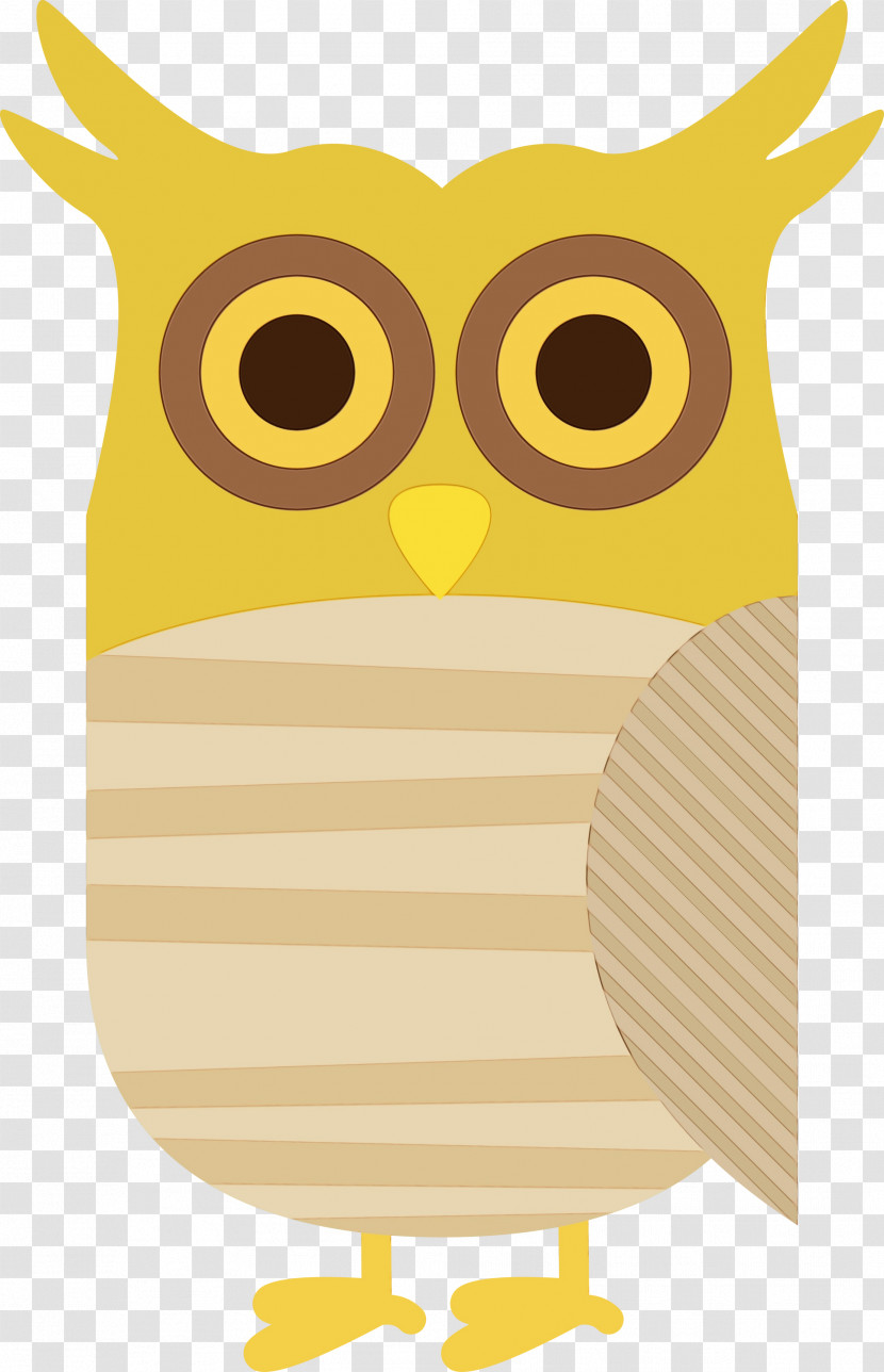 Owl M Yellow Cartoon Beak Font Transparent PNG