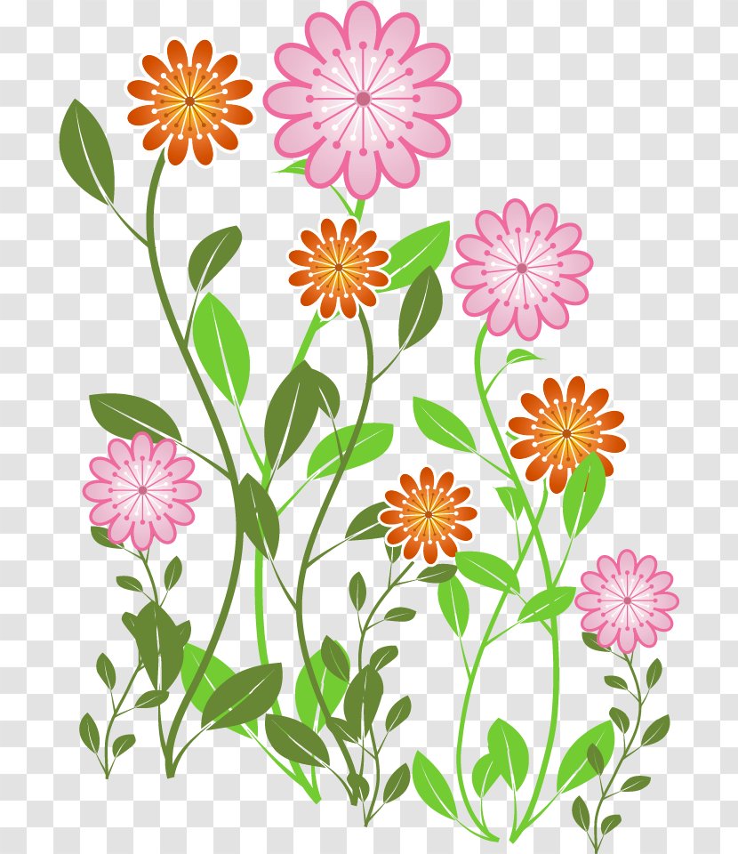 Euclidean Vector Flower Clip Art - Chrysanthemum - Hand-painted Flowers Transparent PNG