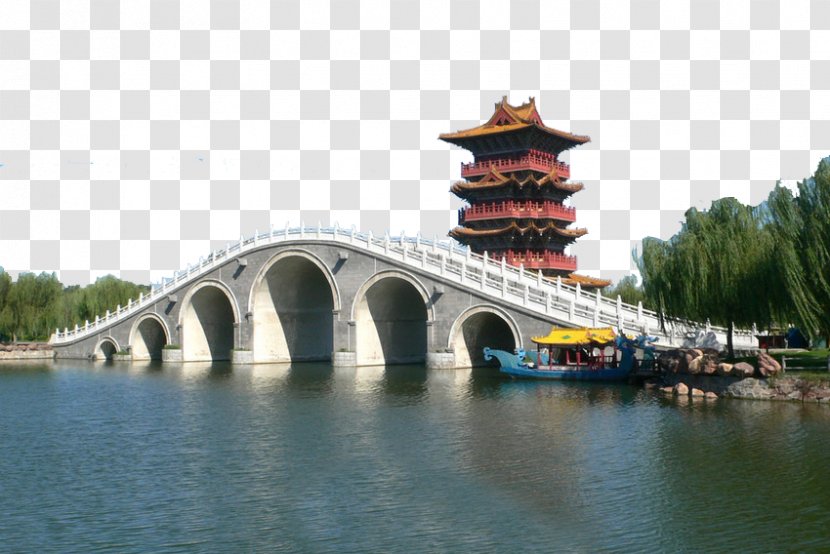 Kaifeng Pingdingshan Shaolin Monastery Stone Arch Bridge - CloseUp Transparent PNG