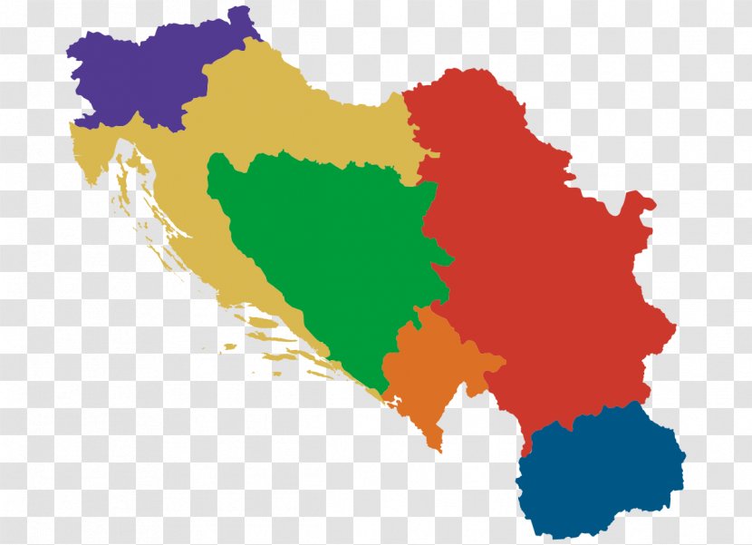 Yugoslav Wars Breakup Of Yugoslavia Socialist Federal Republic Kingdom Second World War - Map Transparent PNG