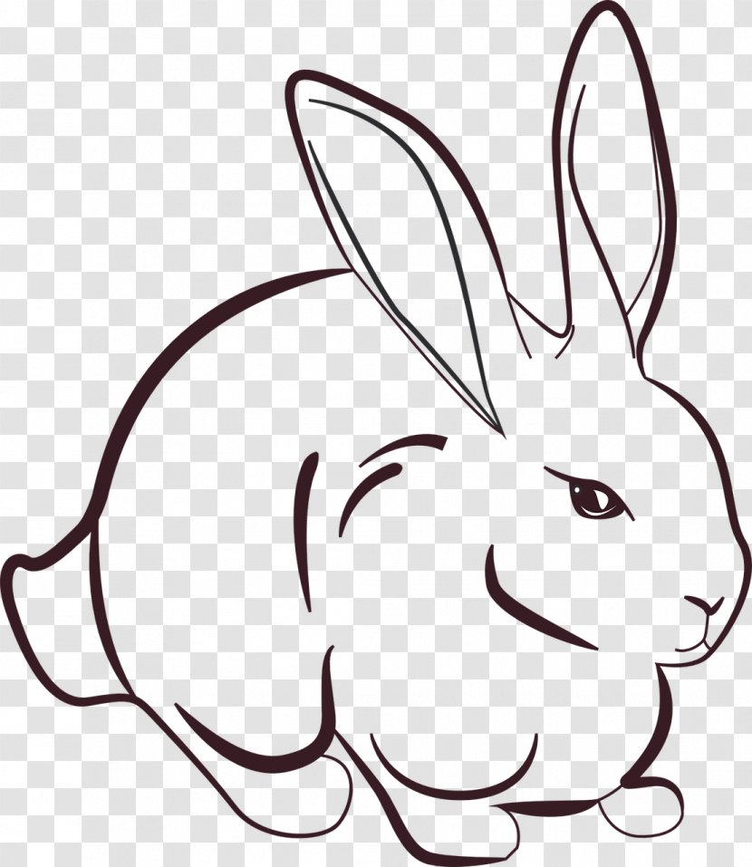 Miffy Line Art Drawing Rabbit - Contemporary - Lotus Jade Transparent PNG