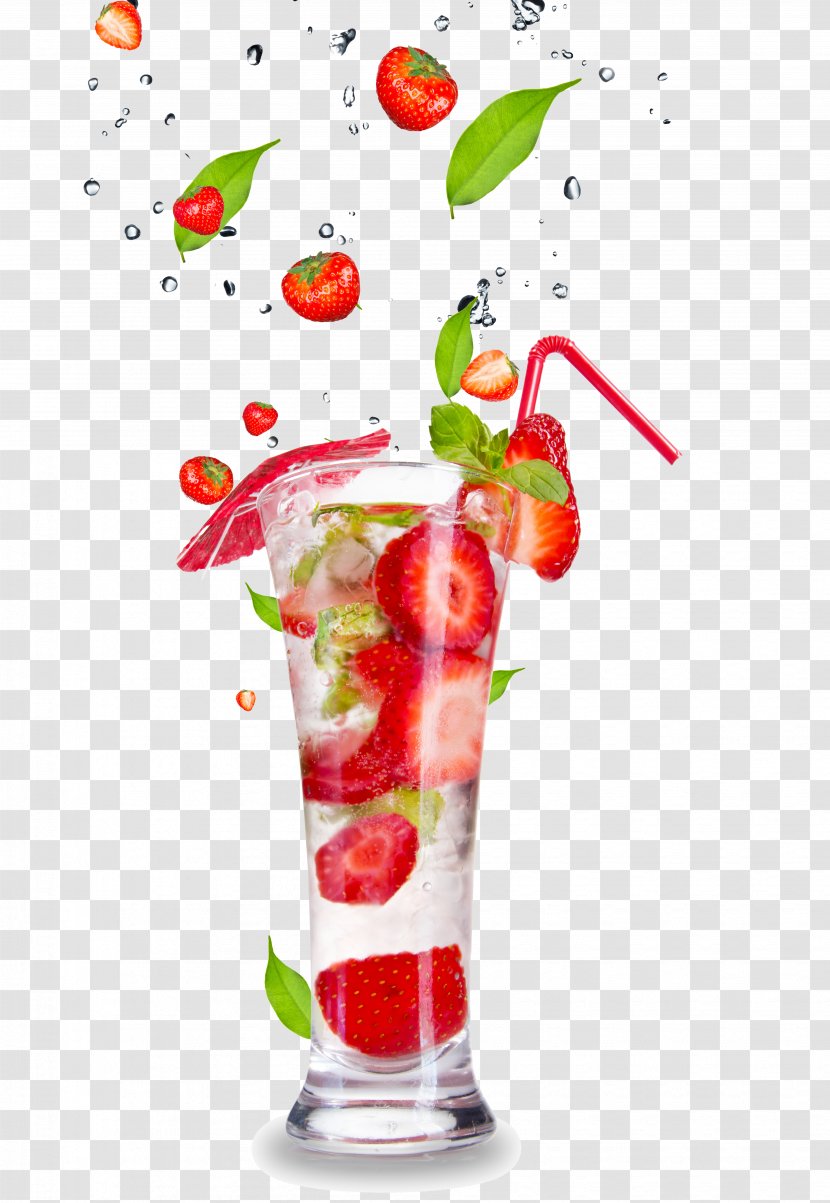 Cocktail Soft Drink Juice Mojito Carbonated Water - Stock Photography - Fruit And Beverage Cups HD Picture Material Transparent PNG