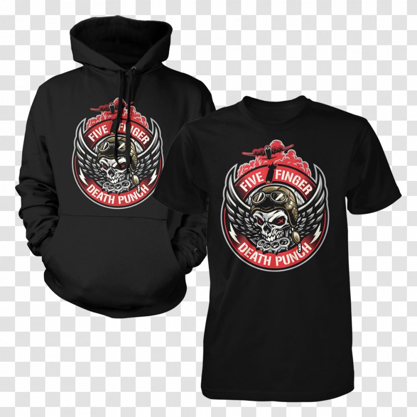 Hoodie T-shirt Clothing Sleeve - Top - Five Finger Death Punch Transparent PNG