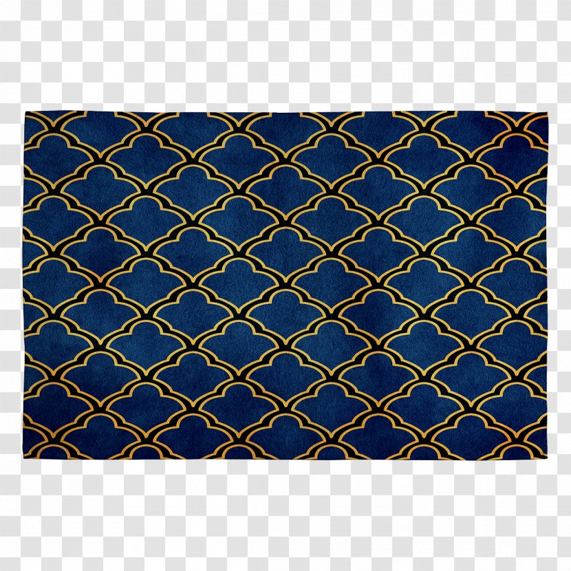 Place Mats Cobalt Blue Symmetry Rectangle Pattern - Arcturus - Quatrefoil Transparent PNG