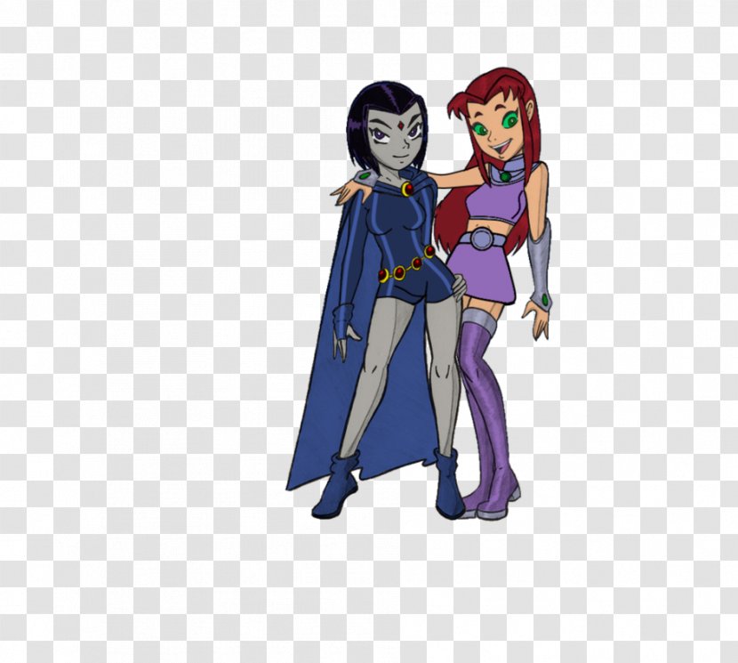 Starfire Raven Robin Teen Titans Drawing - Cartoon Transparent PNG