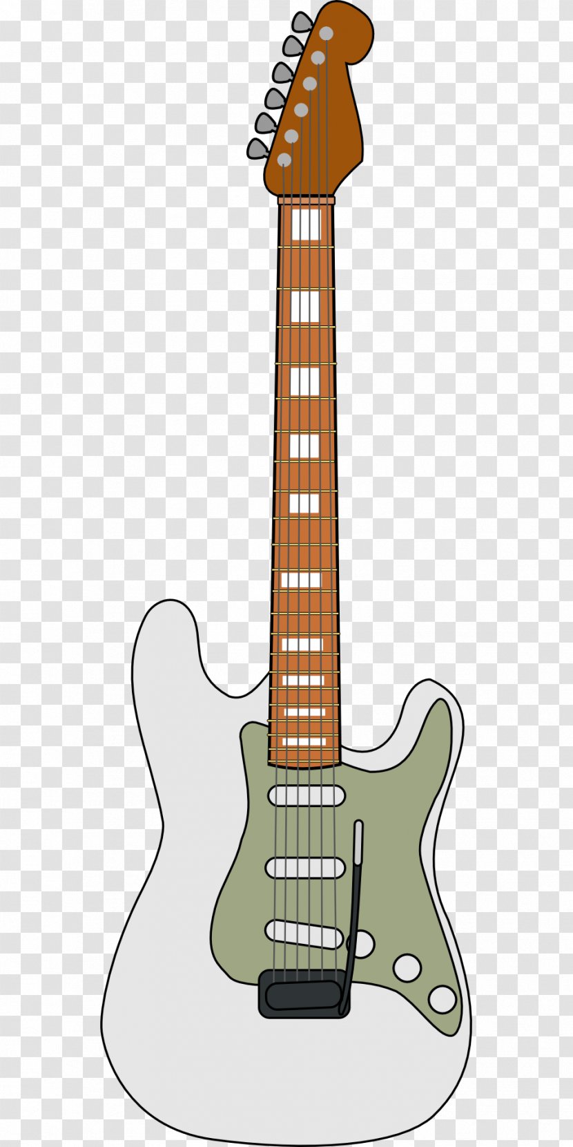 Electric Guitar Fender Musical Instruments Corporation Stratocaster - Cartoon - Drawing Transparent PNG